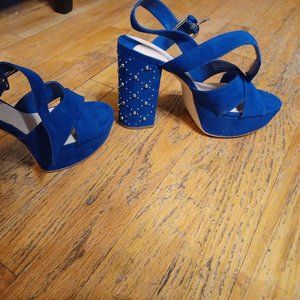 NWT Leith Blue Platform Heels size 9